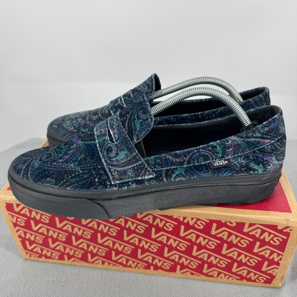 Vans Style 53 Mens 11.5 Womens 13 Loafers Velvet Paisley VN000CQPCX9